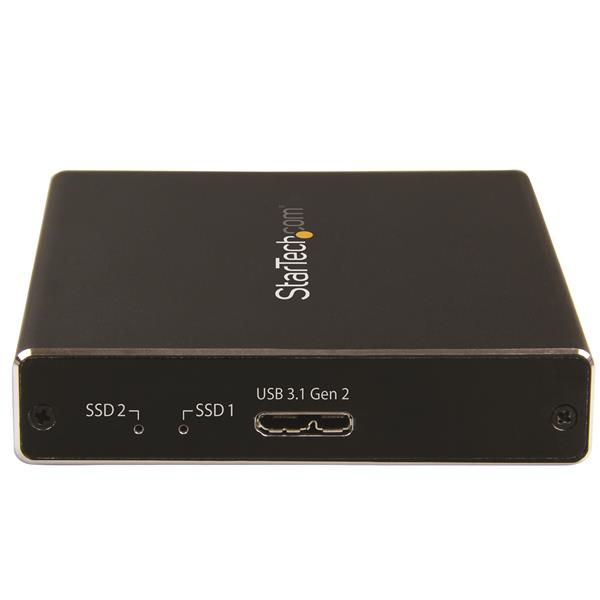 StarTech.com Dual mSATA Festplattengehäuse - RAID - mSATA SSD Gehäuse - USB 3.1 (10Gbit/s)