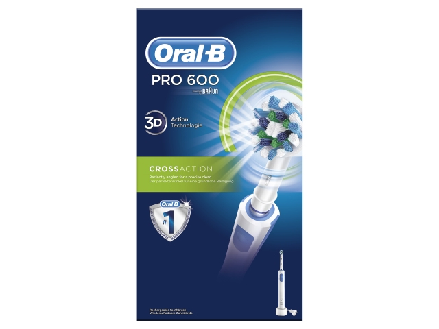 Oral-B Pro 600 CrossAction - Zahnbürste - schnurlos