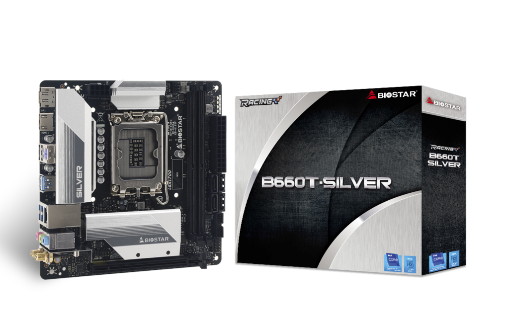 Biostar B660T-SILVER - Intel - LGA 1700 - Intel® Celeron® - Intel® Core™ i3 - Intel® Core™ i5 - Intel® Core™ i7 - Intel® Core™ i9,... - LGA 1700 - DDR4-SDRAM - 64 GB