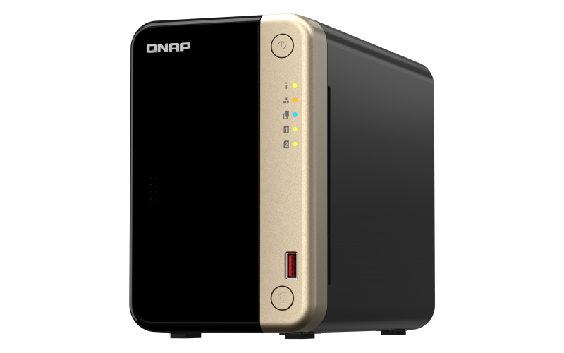 QNAP TS-264 - NAS - Tower - Intel® Celeron® - N5095 - Schwarz - Gold