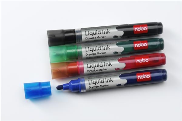 Nobo Liquid Ink Boardmarker sort (6) - Mehrfarbig