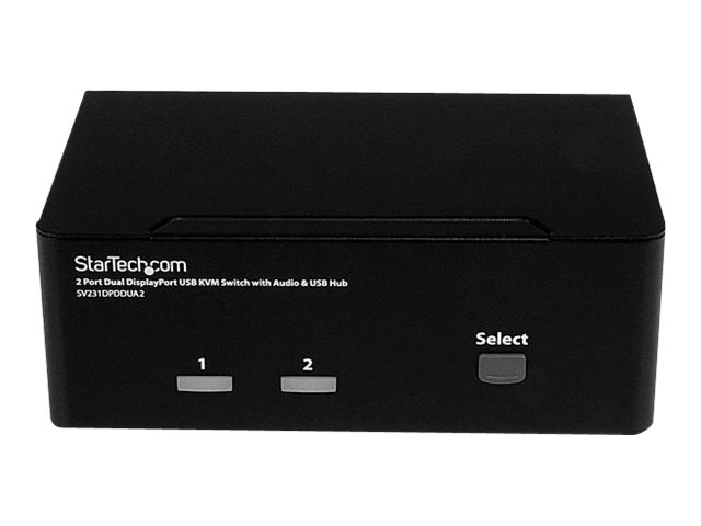 StarTech.com 2 Port DisplayPort Dual Monitor KVM Switch