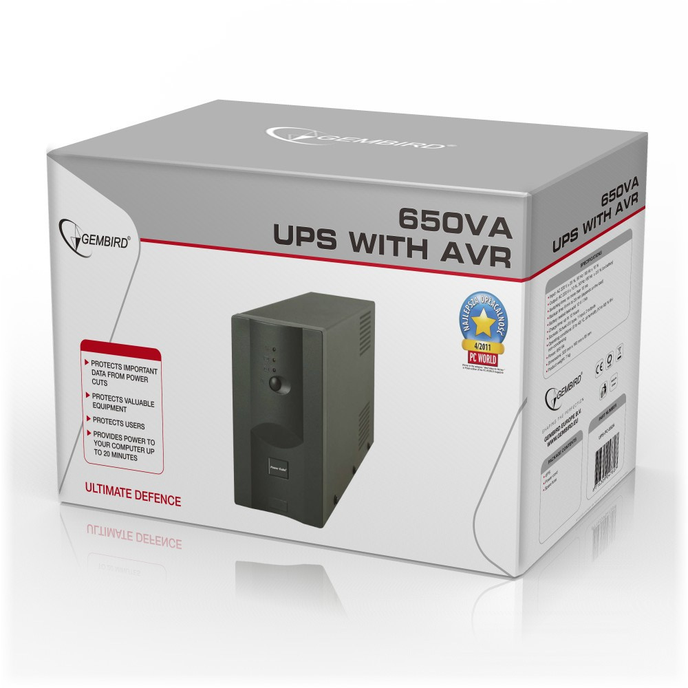 Gembird UPS-PC-652A - USV - Wechselstrom 220 V
