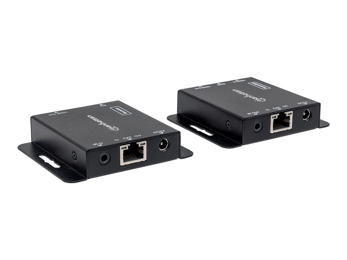 Manhattan HDMI 1080p over Ethernet Extender Kit, Up to 50m with Single Cat6 Cable, Tx & Rx Modules, IR Support, Three Year Warranty, Box