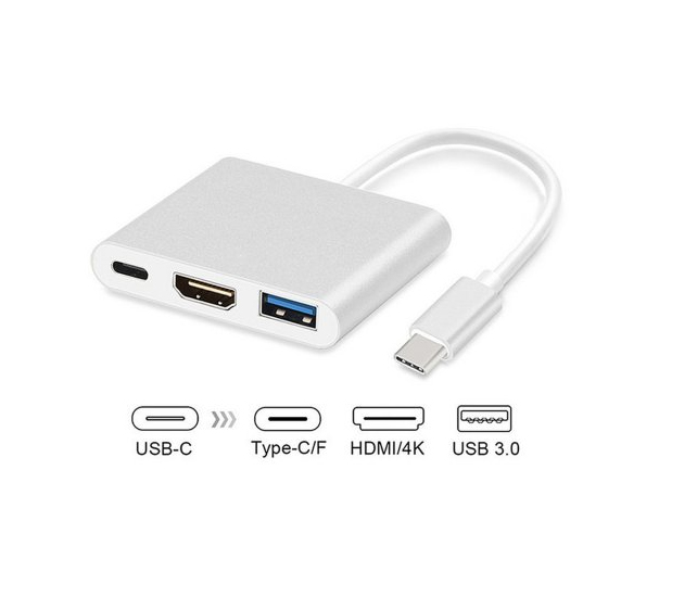 MacLean MCTV-840 USB graphics adapter 4096 x 2304 pixels Silver - Adapter