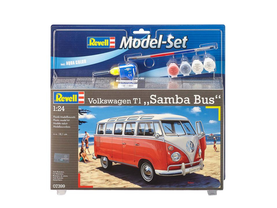 Revell Model Set Volkswagen T1 Samba Bus - Montagesatz - Lieferwagen-Modell - 1:24 - Volkswagen T1 Samba Bus - Sehr herausfordernd - 173 Stück(e)