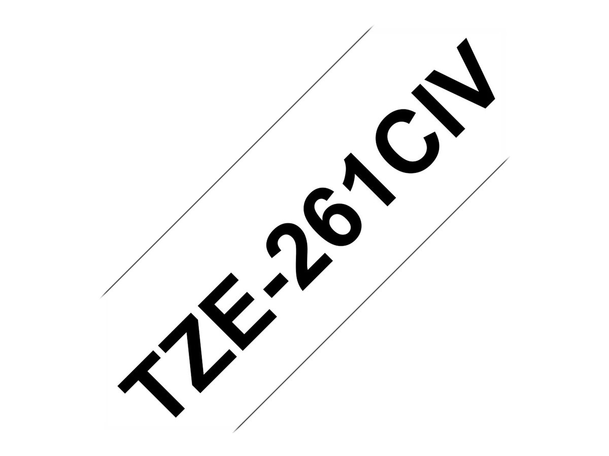Brother TZe-261 - Schwarz auf Weiß - Rolle (3,6 cm x 8 m)