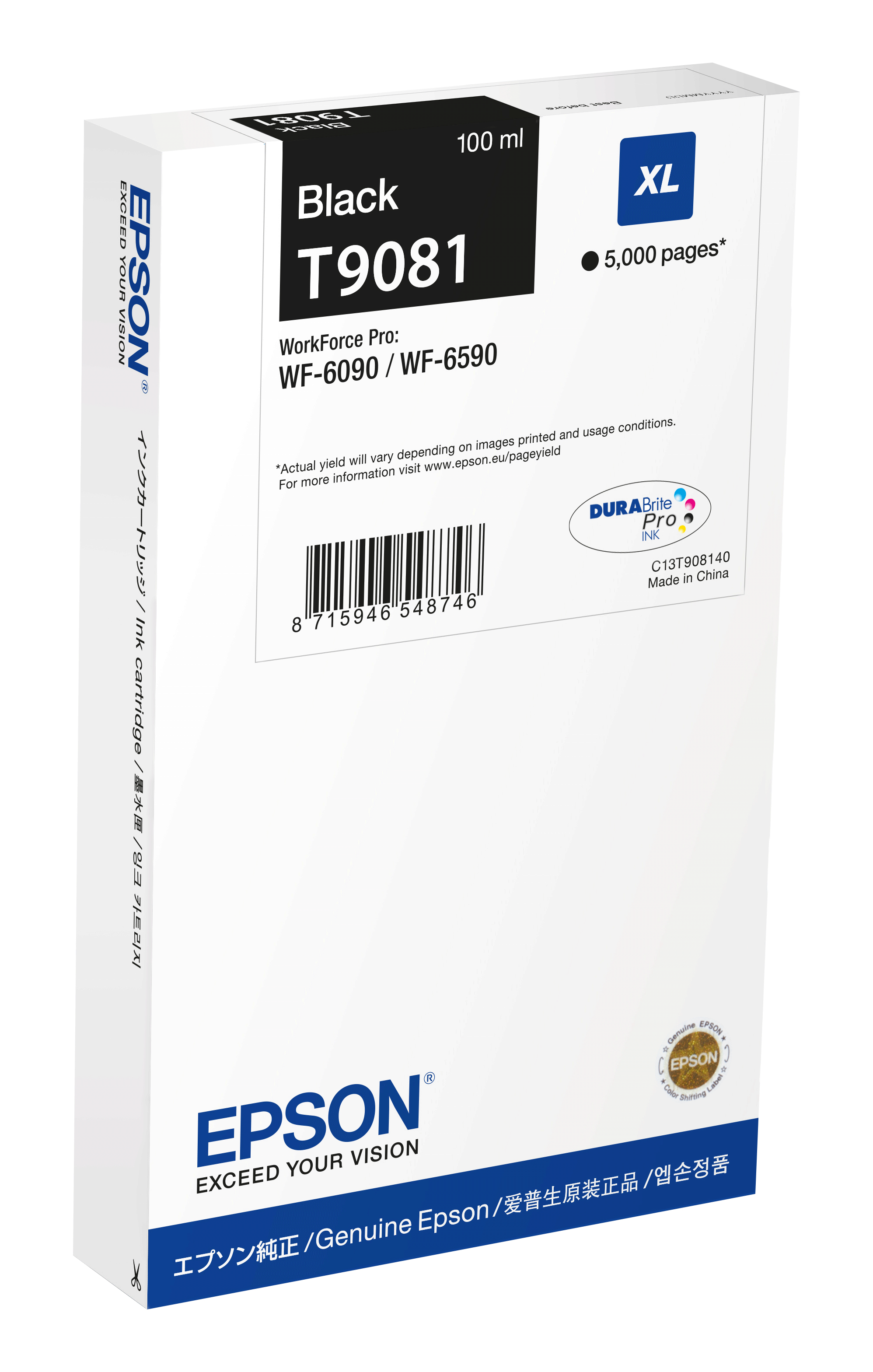 Epson T9081 - 100 ml - Größe XL - Schwarz - Original