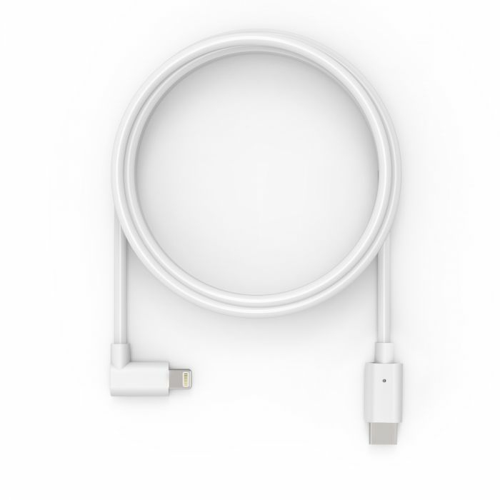 Compulocks 6FT USB-C Male to 90 Degree Lightning Charging Cable Right Angle - Lightning-Kabel - 24 pin USB-C männlich gerade zu Lightning männlich nach rechts abgewinkelt - 1.83 m - weiß - für Apple iPad/iPhone (Lightning)