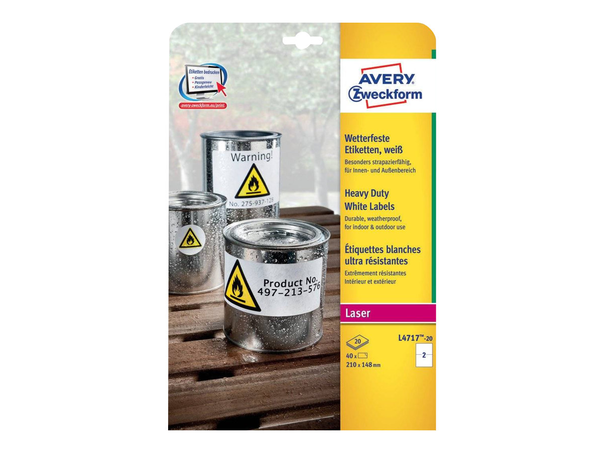 Avery Zweckform Polyester, Polyethylenterephthalat (PET)