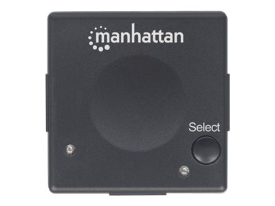 Manhattan HDMI Switch 2-Port, 1080p, Connects x2 HDMI sources to x1 display, Automatic and Manual Switching (via button)