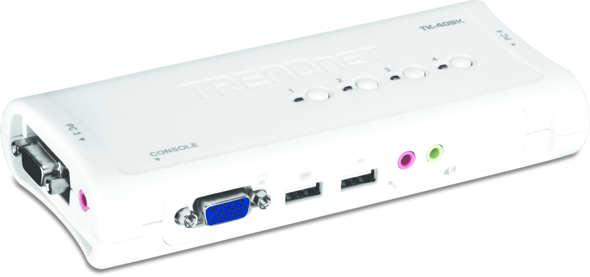 TRENDnet TK 409K - KVM-/Audio-/USB-Switch - 4 x KVM/Audio/USB