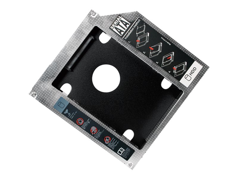 LogiLink 2nd SATA Festplatten Caddy Adapter - Laufwerksschachtadapter - 5,25" Slim Line auf 2,5" (13,3 cm Slim Line auf 6,4 cm)