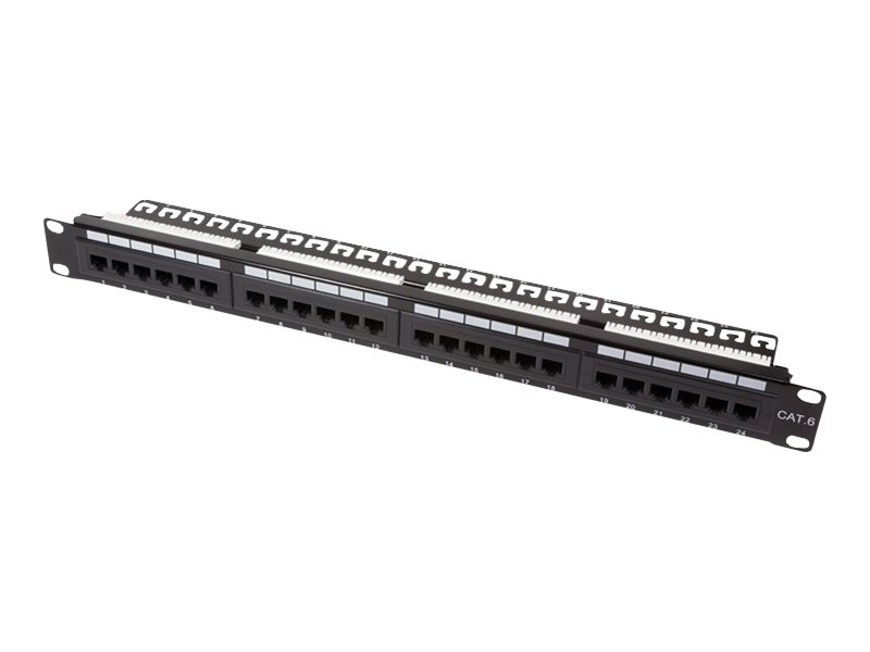 LogiLink Patch Panel - RJ-45 X 24 - Schwarz, RAL 9005 - 48.3 cm (19")