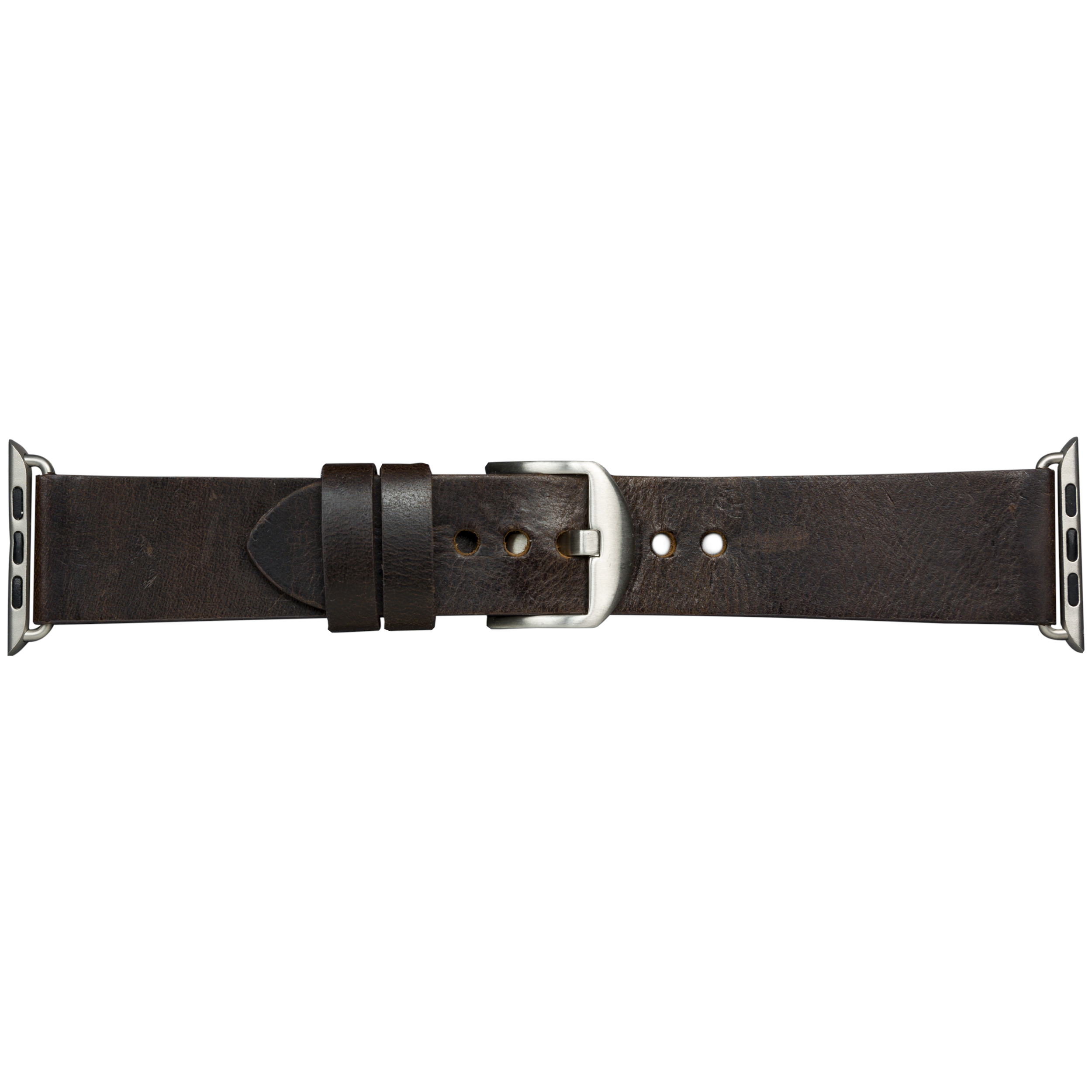 dbramante1928 Bornholm - Uhrarmband für Smartwatch - 176 - 224,5 mm - Silber, dunkelbraun - für Apple Watch (42 mm, 44 mm)