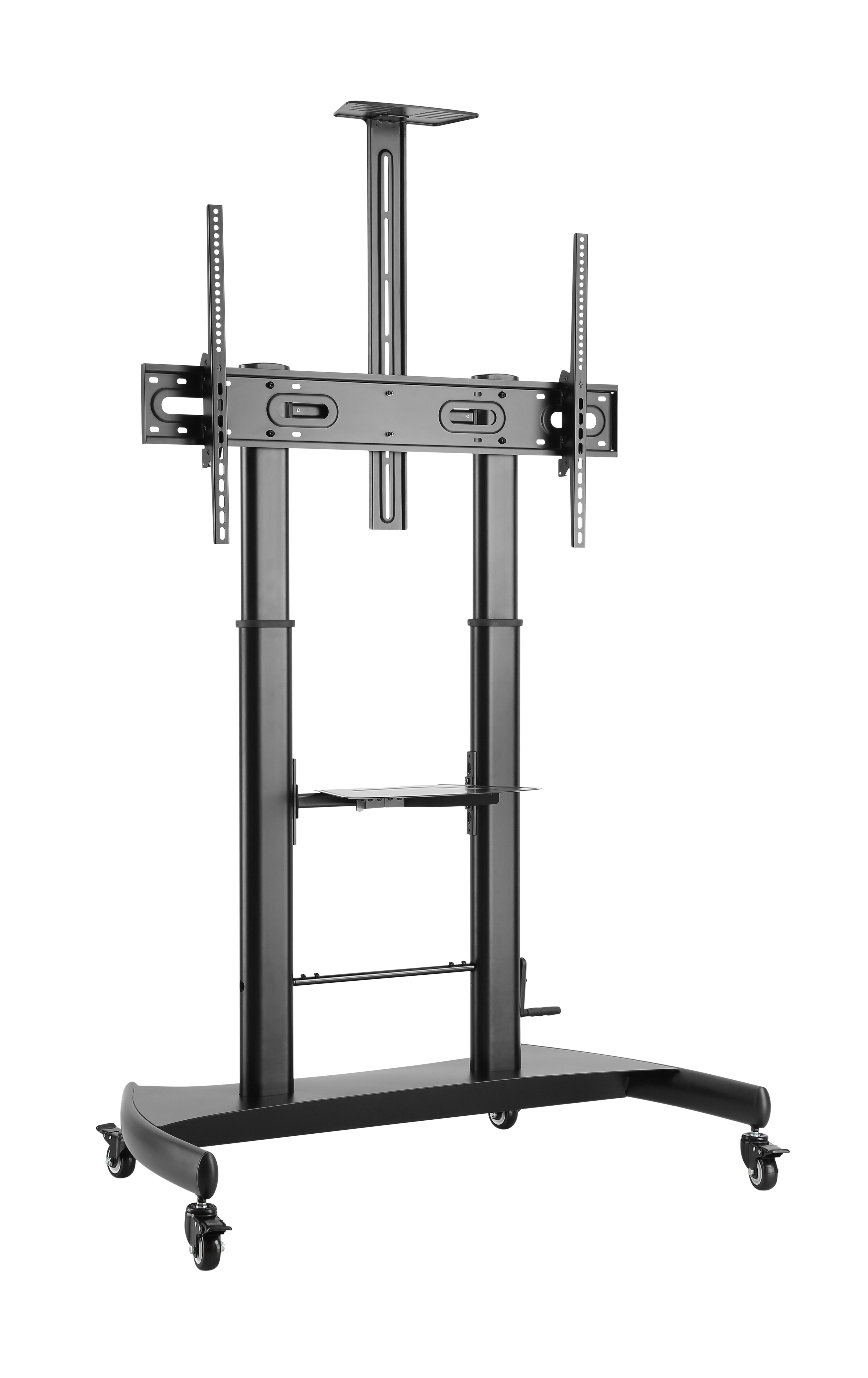 9149226000 V7 TVCART2 - Wagen - für LCD-Display - Kunststoff, hochwertiger kaltgewalzter Stahl - mattschwarz - Bildschirmgröße: 152.4-254 cm (60"-100")