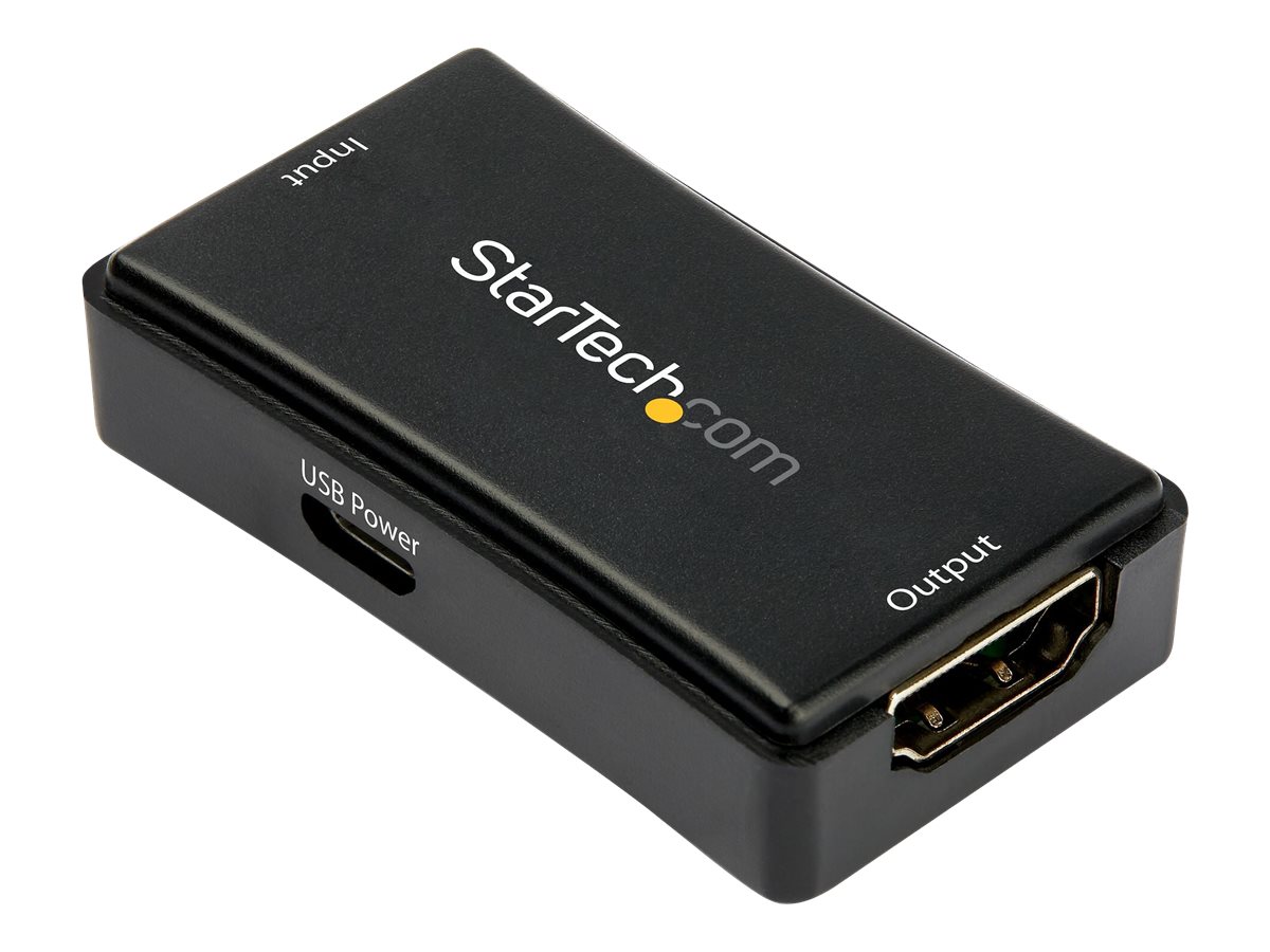 StarTech.com 14m HDMI Verstärker - 4K 60Hz - USB betrieben - HDMI Signalverstärker/Verlängerung - HDMI Inline Repeater/Booster - Aktiver 4K60 HDMI Video Extender - 7.1 Audio Unterstützung (HDBOOST4K2)