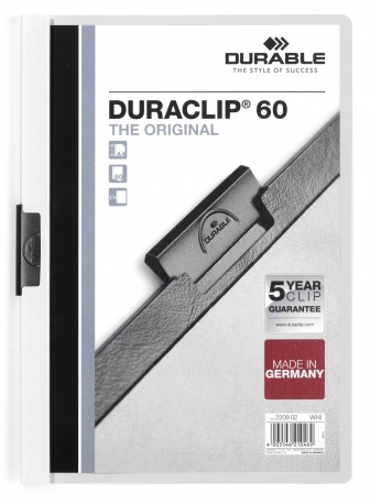 Durable Klemm-Mappe Duraclip Original 60 A4 weiß - Bürokleinmaterial - A4