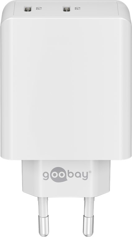 Goobay Dual-USB-C PD Schnellladegerät 36 W weiß 61758