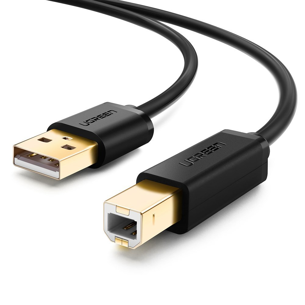 Ugreen 10351 USB cable 3 m USB 2.0 USB A USB B Black - Kabel - Digital/Daten