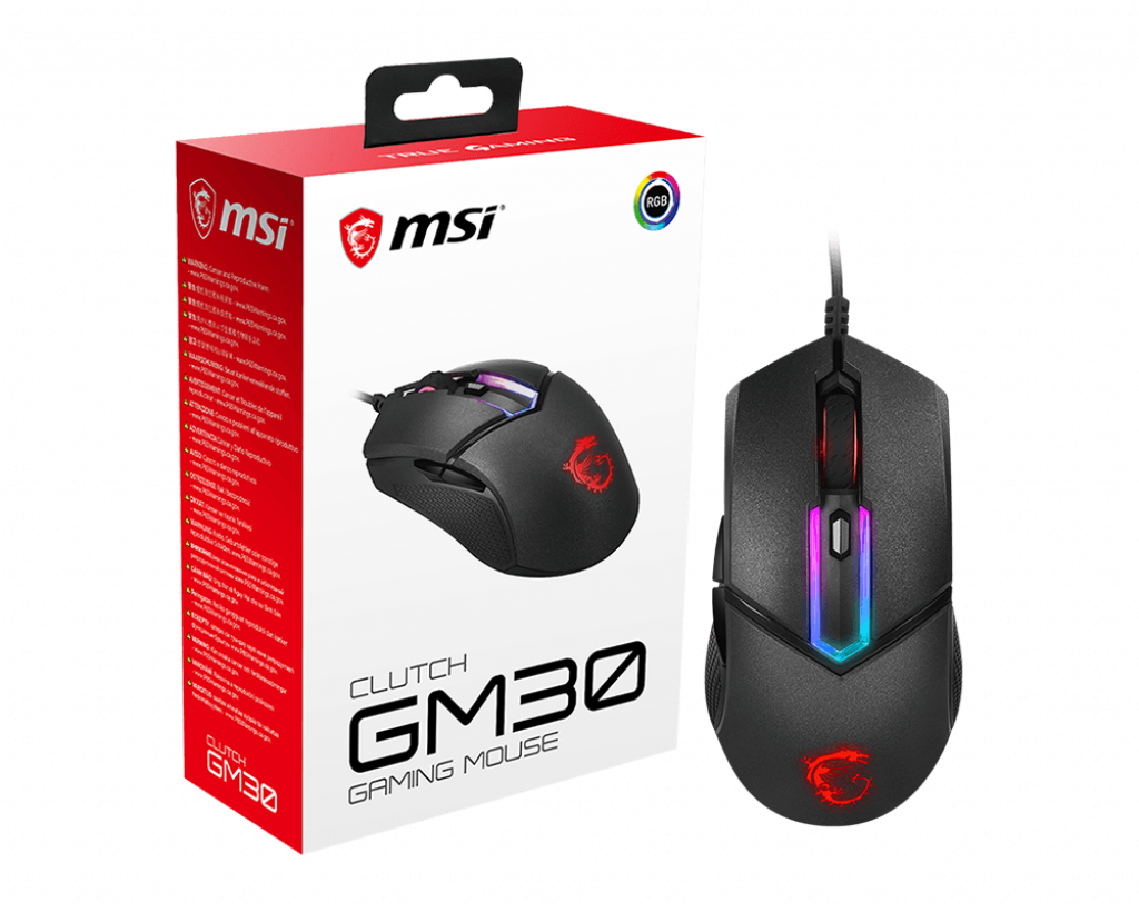 MSI Clutch GM30 Gaming - Maus - optisch - 6 Tasten