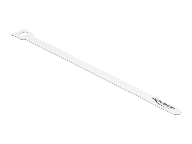 Delock Kabelbinder - 25 cm - weiß (Packung
