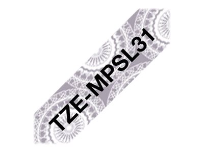 Brother TZe-MPSL31 - Schwarz auf Silber-glänzend - Rolle (1,2 cm x 4 m)