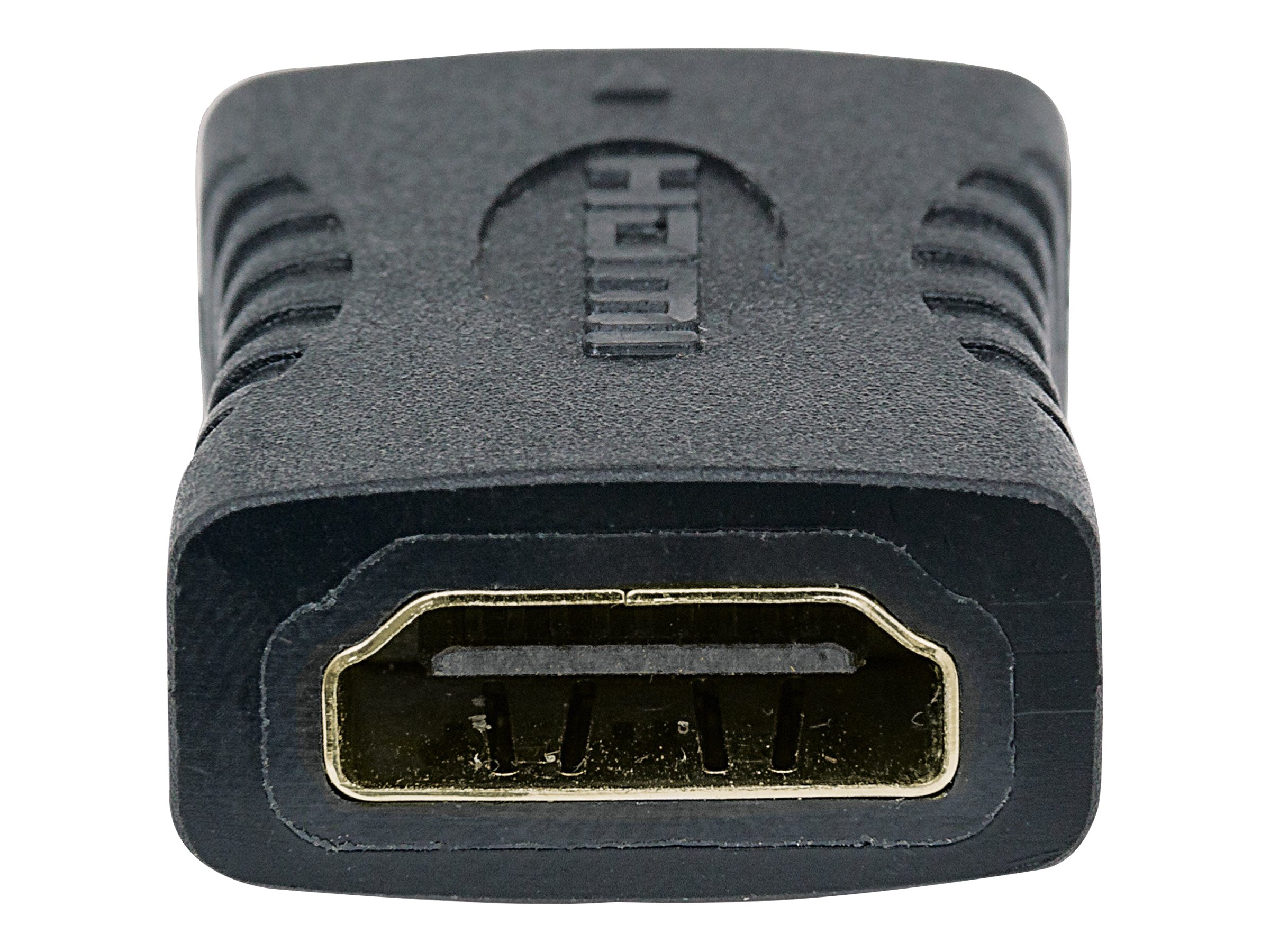 Manhattan HDMI Coupler, 4K@60Hz (Premium High Speed), Female to Female, Straight Connection, Black, Ultra HD 4k x 2k, Fully Shielded, Gold Plated Contacts, Lifetime Warranty, Polybag