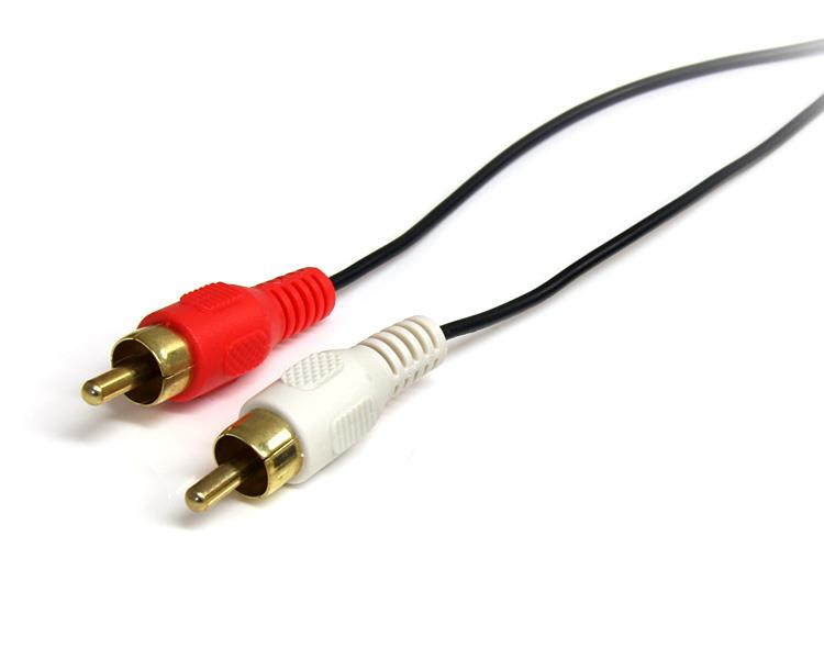 StarTech.com MU6MMRCA Audio Cinch Kabel (1,8m Stereo Audiokabel - 3,5mm Stecker auf 2x Cinch Stecker)