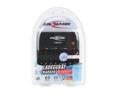 Ansmann Powerline 8 - Batterieladegerät / Stromadapter (USB)