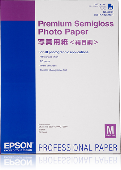 Epson Premium Semigloss Photo Paper - Halbglänzend - A2 (420 x 594 mm)