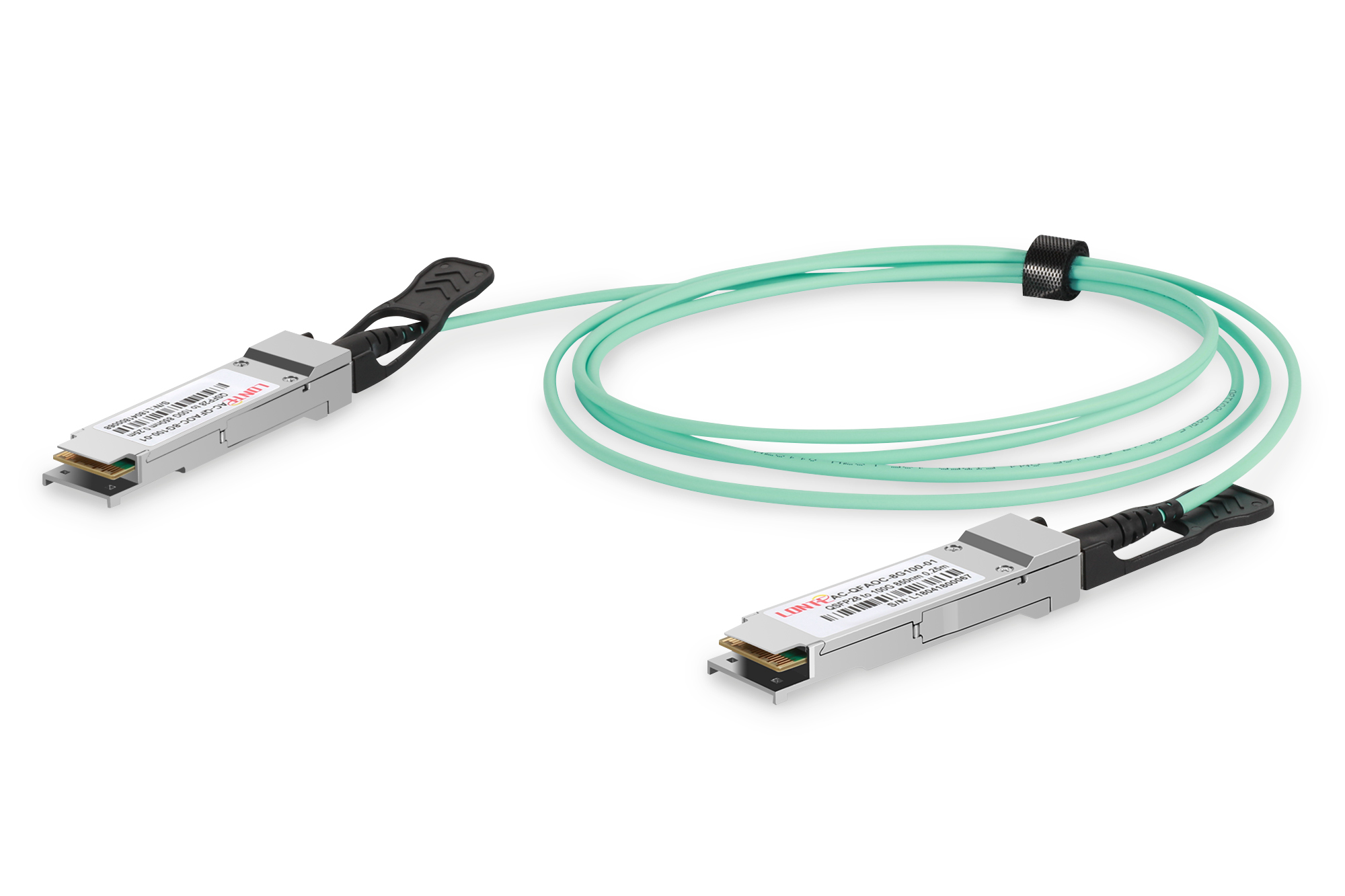 DIGITUS 100GBase Direktanschlusskabel - QSFP28 zu QSFP28 - 1 m - Glasfaser - Duplex - SFF-8431/SFF-8432 - Active Optical Cable (AOC)