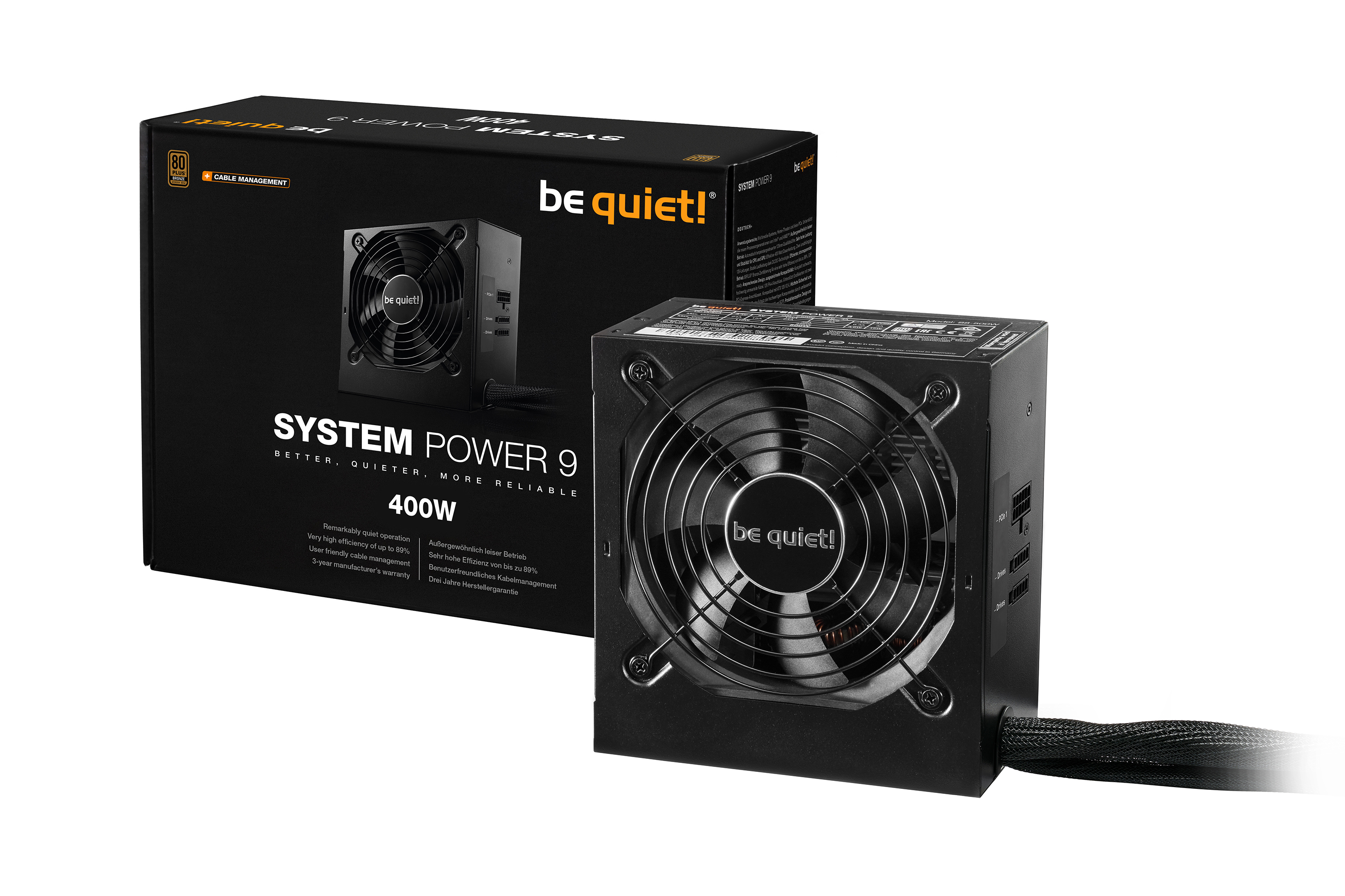 Be Quiet! System Power 9 400W CM - Netzteil (intern)