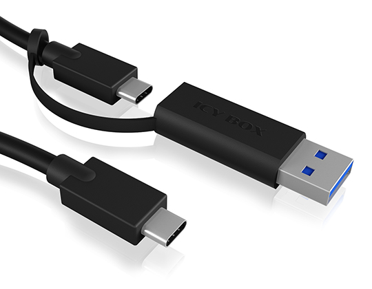 ICY BOX IB-CB031 - USB-Kabel - USB Typ A, USB-C zu USB-C (M)