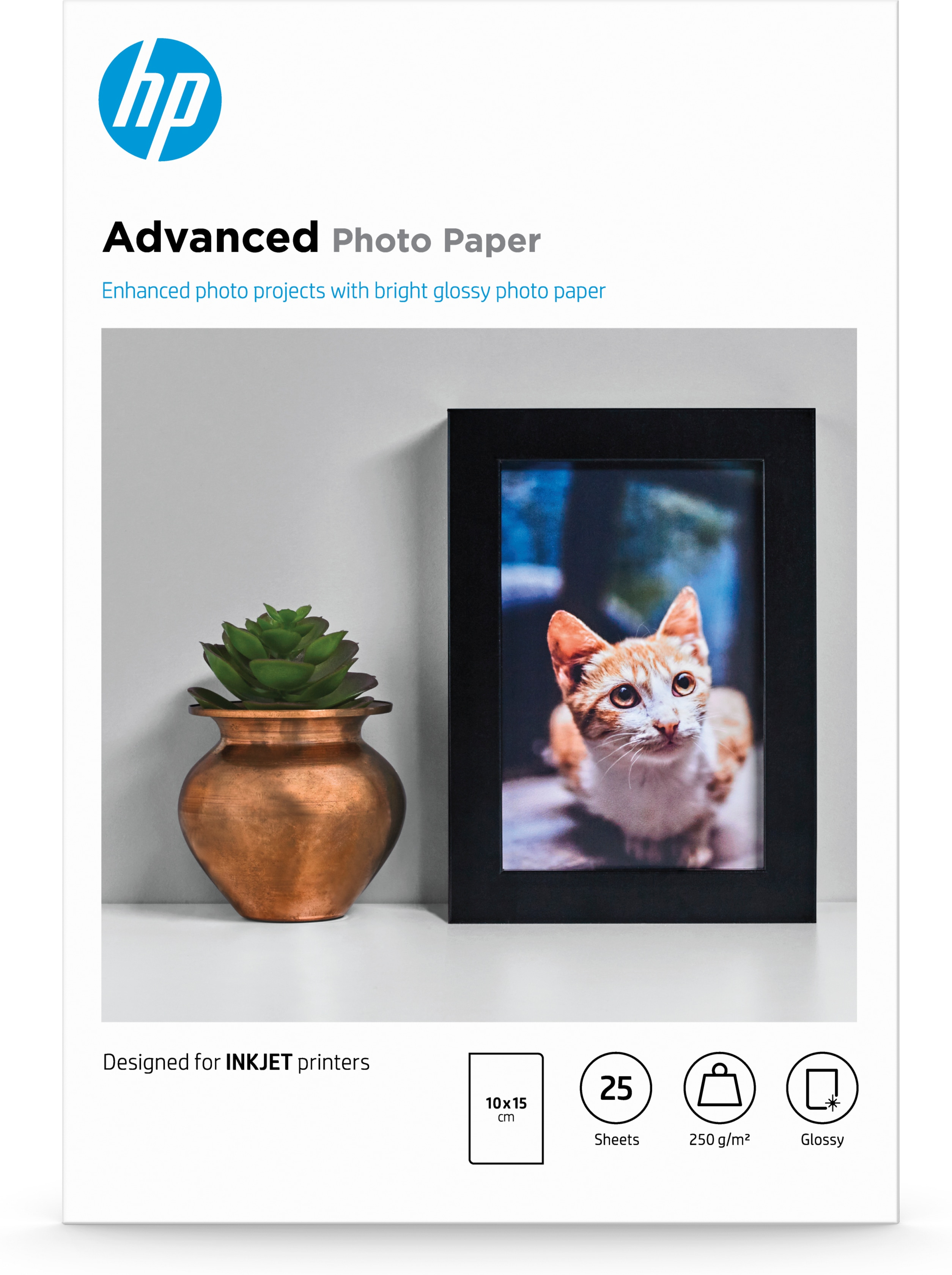 HP Advanced Glossy Photo Paper - Glänzend - 100 x 150 mm