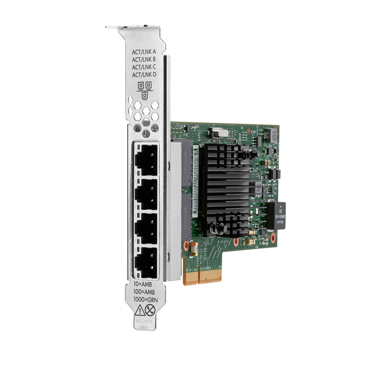 HPE I350-T4 - Netzwerkadapter - PCIe 2.0 x4 - Gigabit Ethernet x 4