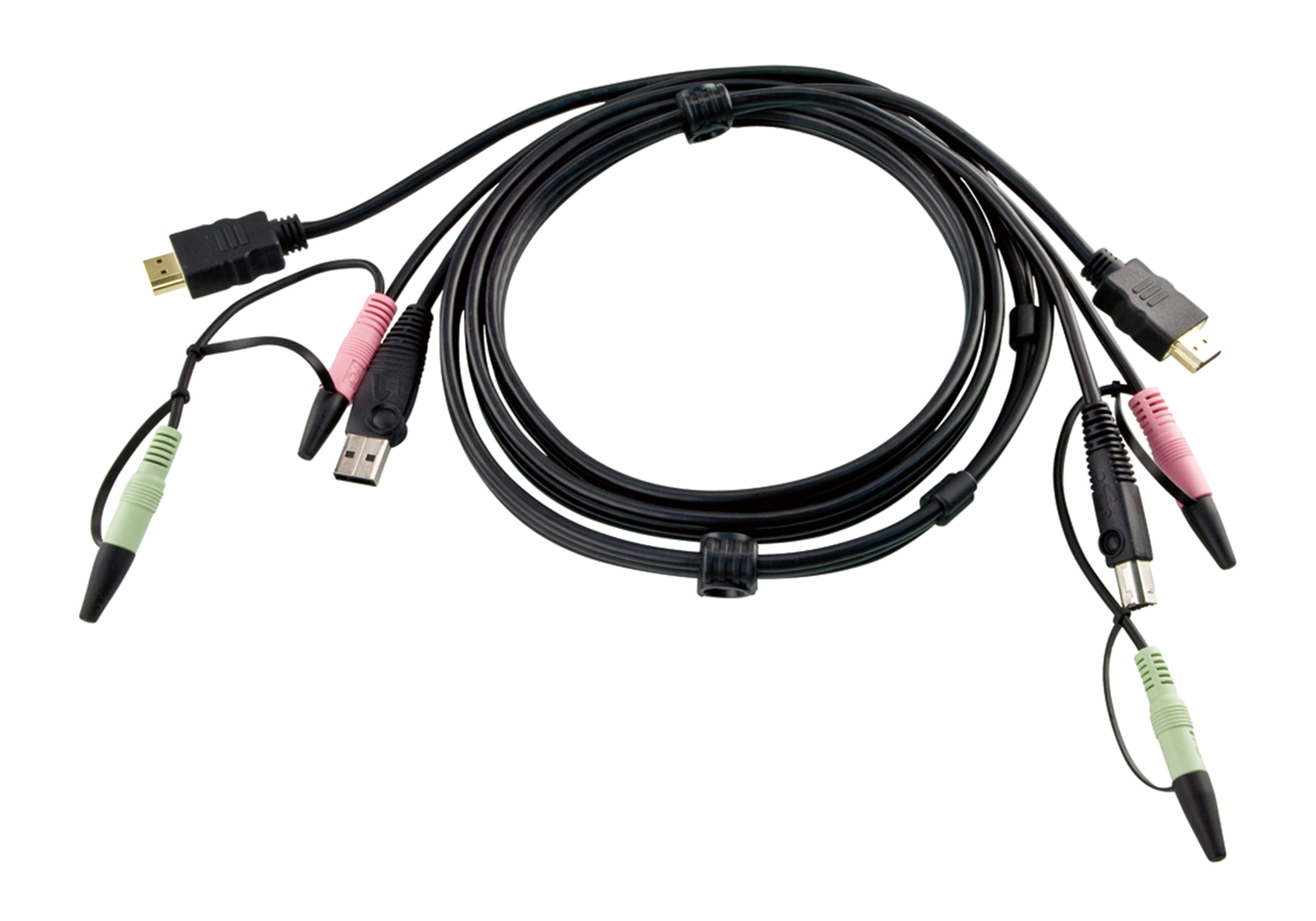 ATEN 2L-7D02UH - Video- / USB- / Audio-Kabel - USB, mini-phone stereo 3.5 mm, HDMI (M)