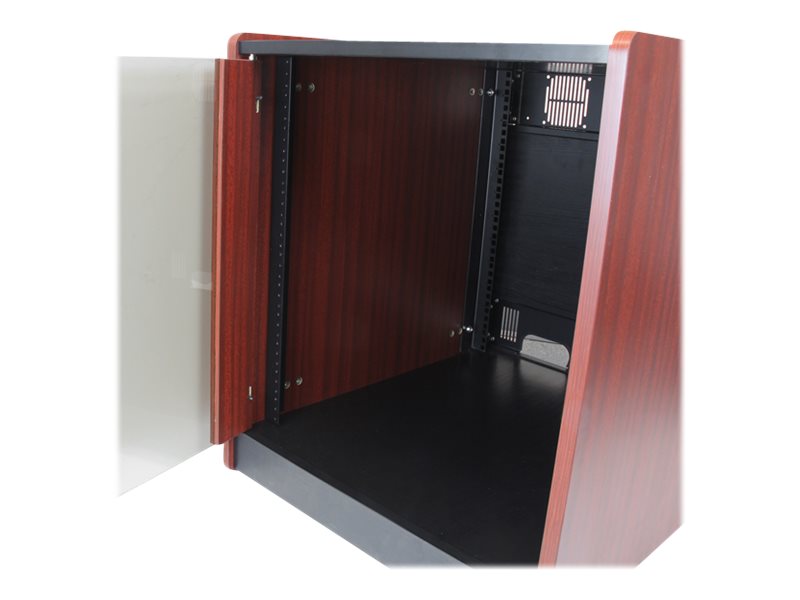 StarTech.com "12U AV Rack Cabinet - 21? Deep - Wood Finish - Floor Standing Enclosure for 19"" Audio Video Component, Server Room & Network Equipment (RKWOODCAB12)"