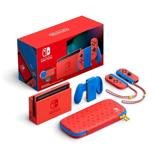 Nintendo Switch Mario Red & Blue Edition - Nintendo Switch - 768 MHz - 4000 MB - Facebook - Skype - Twitter - Blau - Rot - Digital