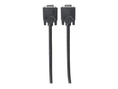 IC Intracom Manhattan VGA Monitor Cable, 1.8m, Black, Male to Male, HD15, Cable of higher SVGA Specification (fully compatible)
