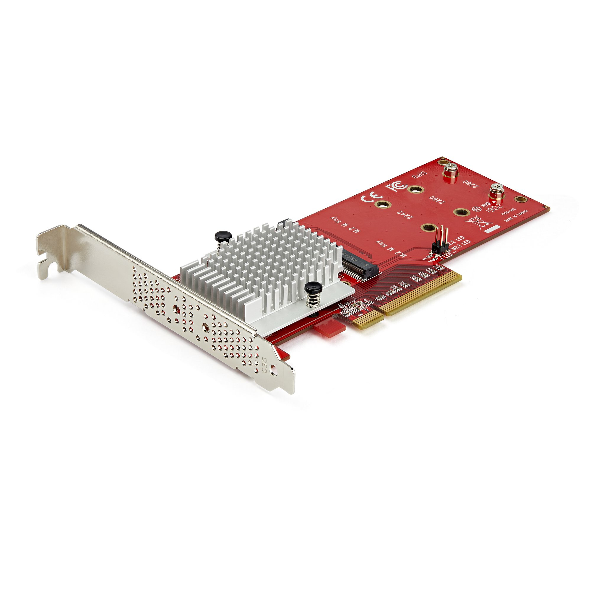 StarTech.com Dual M.2 PCIe SSD Adapter Karte - x8 / x16 Dual NVMe oder AHCI M.2 SSD zu PCI Express 3.0 - M.2 NGFF PCIe (M-Key)