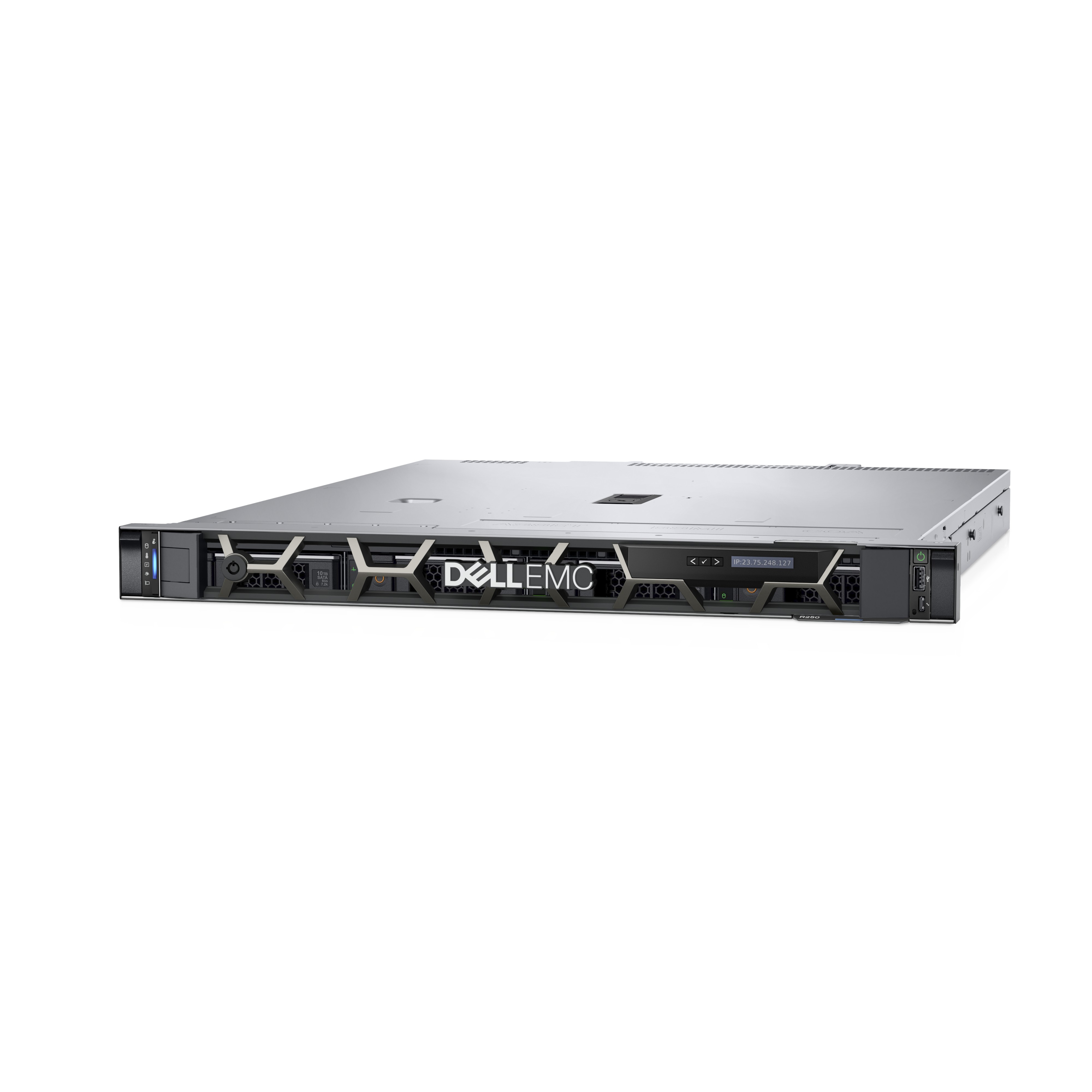 Dell PowerEdge R250 - Server - Rack-Montage - 1U - 1-Weg - 1 x Xeon E-2314 / 2.8 GHz - RAM 8 GB - SATA - Hot-Swap 8.9 cm (3.5")