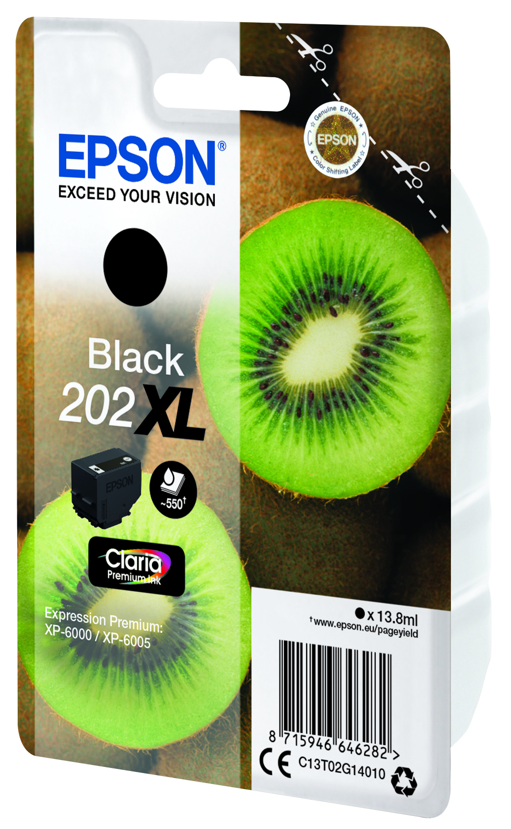 Epson 202XL - 13.8 ml - Schwarz - Original - Blisterverpackung