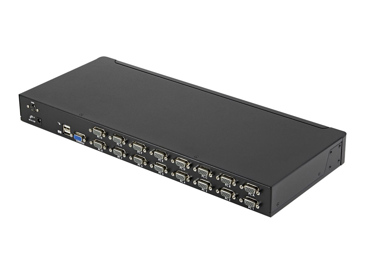 StarTech.com 16 Port 1HE USB VGA KVM Switch mit OSD zur Rack-Montage inkl. Kabeln