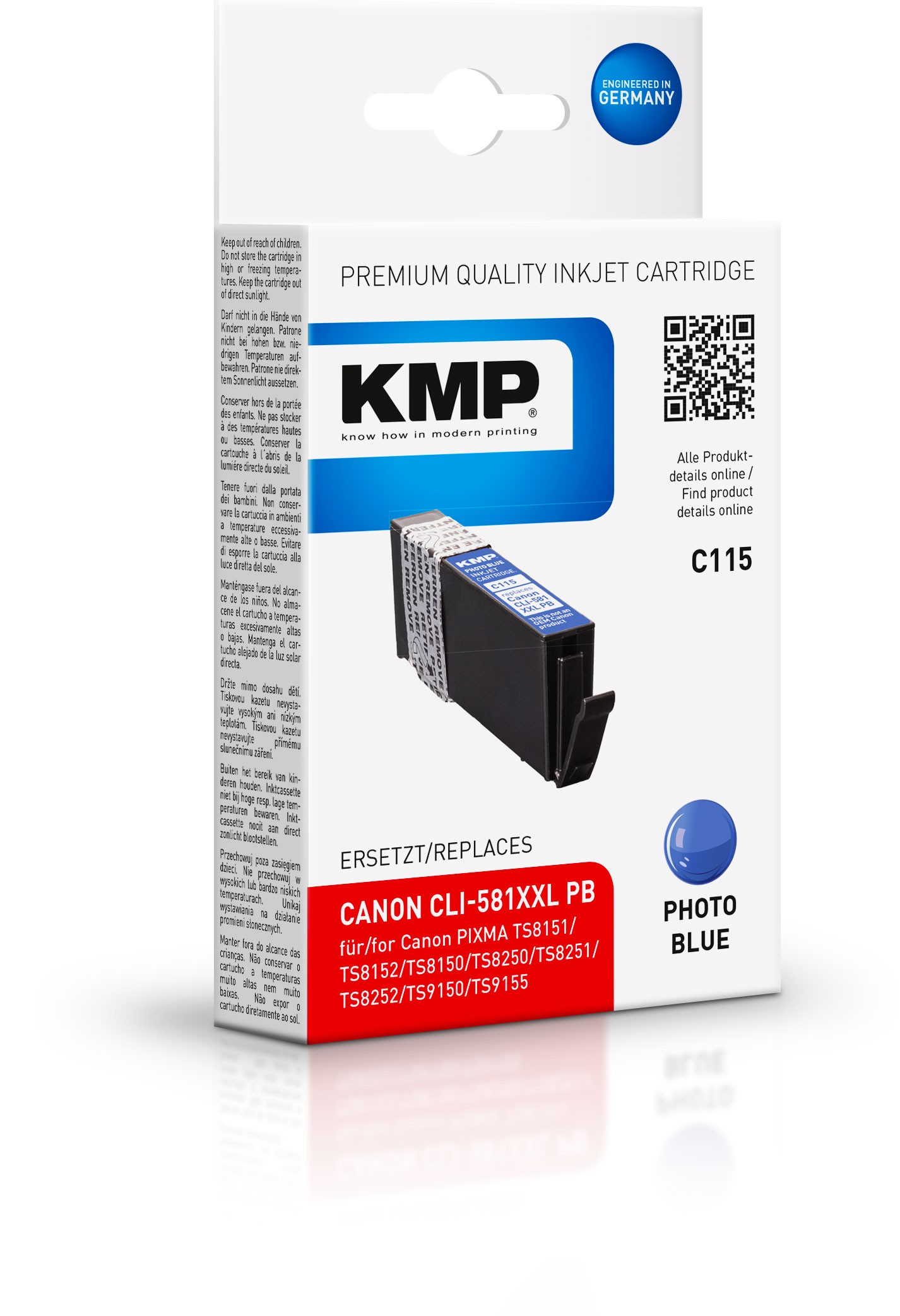 KMP 1578,0242 - Kompatibel - Blau - Canon - 1 Stück(e) - Extra (Super) Hight Yield - 1999C001