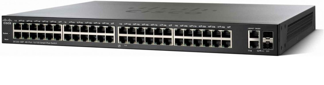 Cisco 220 Series SF220-48P - Switch - managed - 48 x 10/100 (PoE)