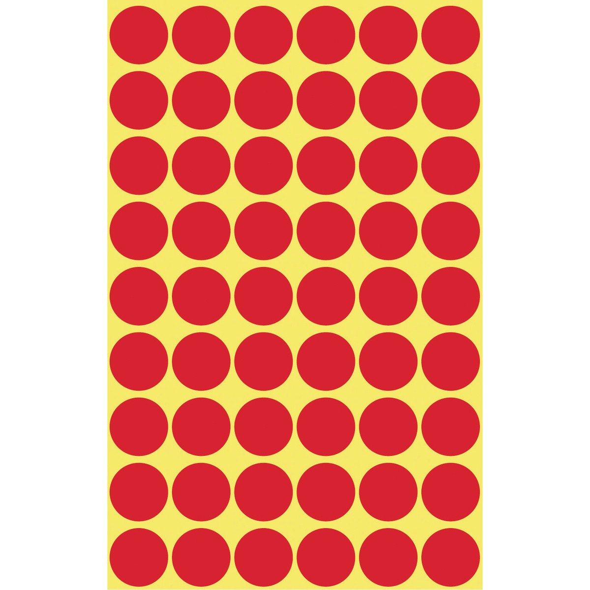 Avery Zweckform 3141 - Permanenter Klebstoff - Rot - 12 mm rund 270 Etikett(en) (5 Bogen x 54)