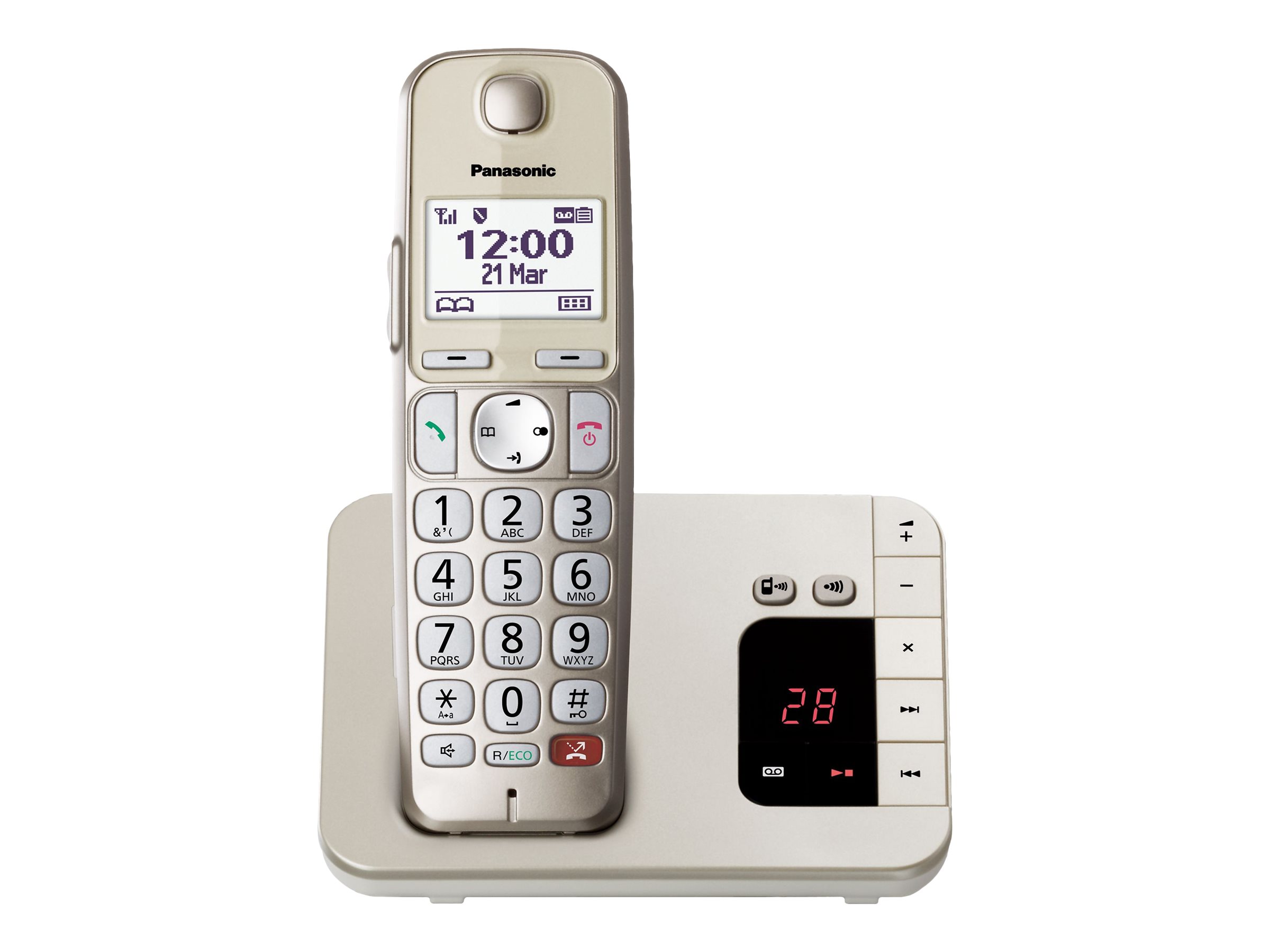 Panasonic KX-TGE260 - Schnurlostelefon - Anrufbeantworter mit Rufnummernanzeige/Anklopffunktion
