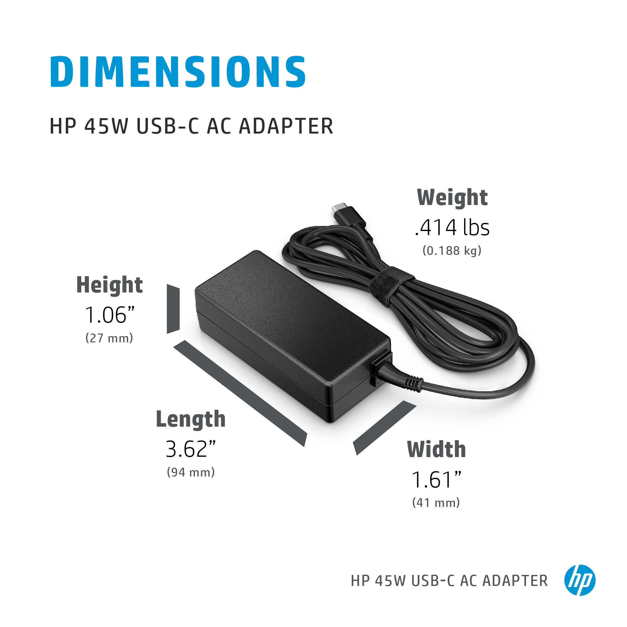 HP AC Adapter - Netzteil - 45 Watt - Europa - für Chromebook 11, 14