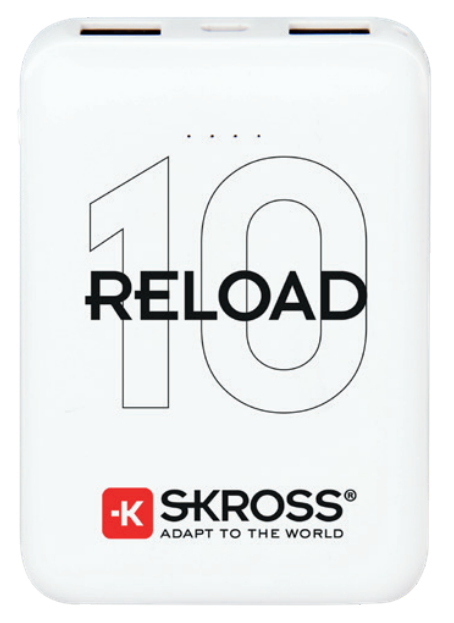 SKROSS RELOAD 10 - Powerbank - 10000 mAh - 37 Wh - 2.4 A - 2 Ausgabeanschlussstellen (USB)